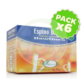 Pack 6x Infusiones de Espino Blanco 20 Filtros Soria Natural