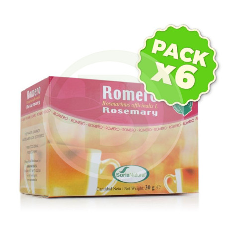 Pack 6x Infusiones de Romero 20 Filtros Soria Natural