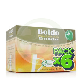 Pack 6x Infusiones de Boldo 20 Filtros Soria Natural