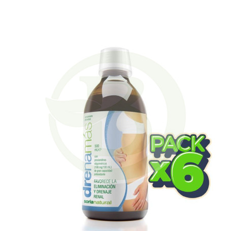 Pack 6x Drenamás Drenaje 500Ml. Soria Natural