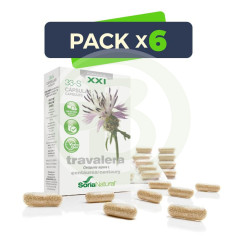 Pacote 6x Travalera 33-S 30 Cápsulas Fórmula XXI Soria Natural