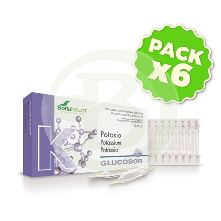 Pack 6x Glucosor Potasio (K) 28 Viales Soria Natural