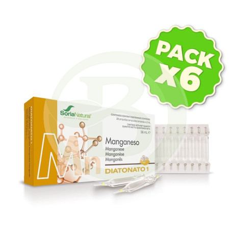 Pack 6x Diatonato 1 (Mn) 28 Viales Soria Natural