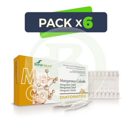 Pack 6x Diatonato 3 (Mn-Co) 28 Viales Soria Natural