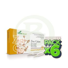 Pack 6x Diatonato 5-1 (Zn-Cu) 28 Viales Soria Natural
