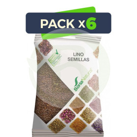 Pack 6x Lino Semillas Bolsa 250Gr. Soria Natural