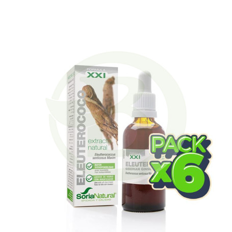 Pack 6x Extracto de Eleuterococo Fórmula XXI 50Ml. Soria Natural