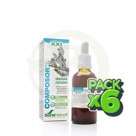 Pack 6x Composor 21 Obestane Complex 50Ml. Soria Natural