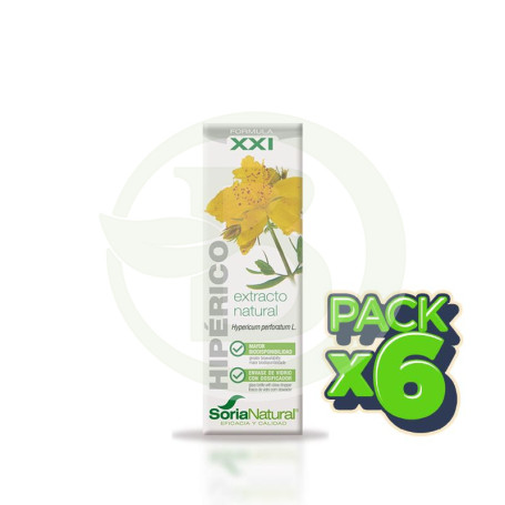 Pack 6x Extracto De Hipérico Fórmula XXI 50Ml. Soria Natural