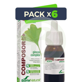 Pack 6x Composor 41 Ginkgox Complex Fórmula XXI 50Ml. Soria Natural