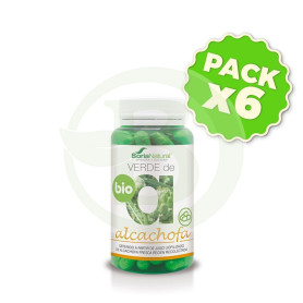 Pack 6x Verde de Alcachofa BIO 80 Cápsulas Soria Natural