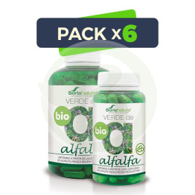 Pack 6x Verde de Alfalfa BIO 80 Cápsulas Soria Natural