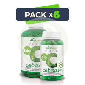 Pack 6x Verde de Cebada BIO 80 Cápsulas Soria Natural