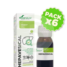 Pack 6x Composor 3 Hepavesical Complex 50Ml. Soria Natural