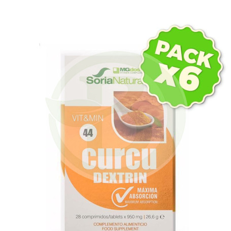 Pack 6x Curcu Dextrin 28 Comprimidos Mgdose