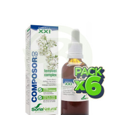 Pacote com 6x Composor 9 Tensivel Complex 50ml. Sória Natural