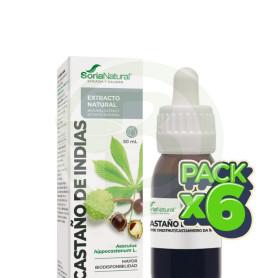Pack 6x Extracto De Castaño De Indias XXI 50Ml. Soria Natural