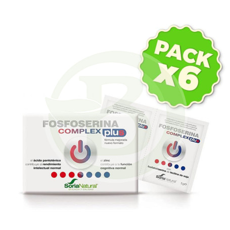Pack 6x Fosfoserina Complex Plus 28 Sobres Soria Natural