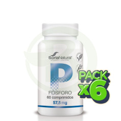 Pacote com 6x Fósforo 1450 mg. X 60 Liberação Sustentada Soria Natural