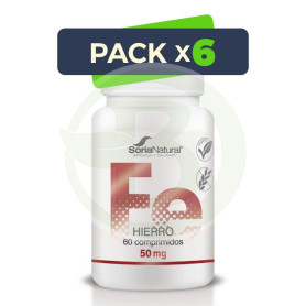 Pack 6x Hierro 1000 Mgrs. X 60 Liberacion Sostenida Soria Natural