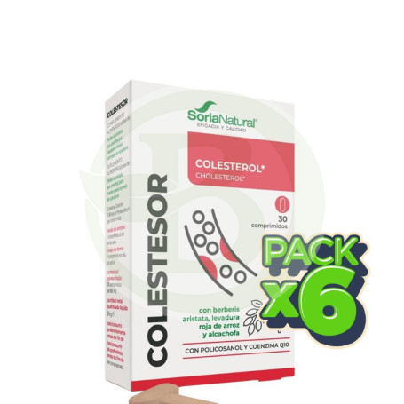 Pack 6x Colestesor 30 Comprimidos Soria Natural
