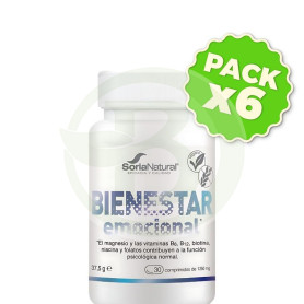 Pack 6x Bienestar Emocional 30 Comprimidos Soria Natural