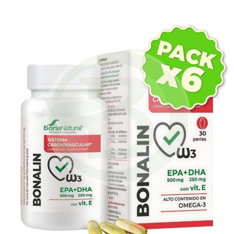 Pack 6x Bonalin Epa+Dha 30 Perlas Soria Natural