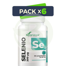 Pack 6x Selenio Liberación Sostenida 90 Comprimidos Soria Natural