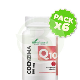 Pack 6x Coenzima Q10 60 Cápsulas Vegetales Soria Natural