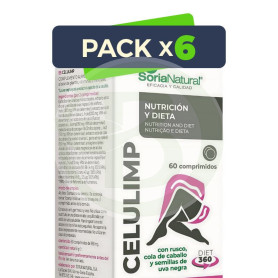 Pack 6x Celulimp 60 Comprimidos Soria Natural