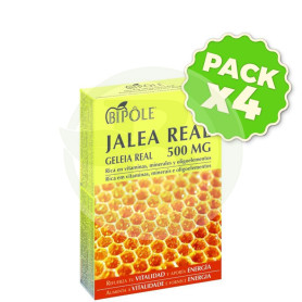 Pack 4x Jalea Real 500Mg. 20 Ampollas Intersa