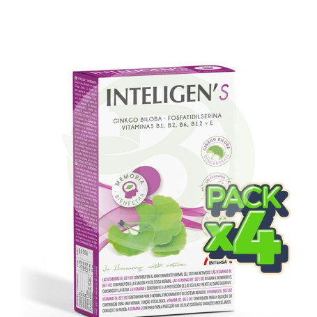 Pack 4x Inteligens 60 Cápsulas Intersa