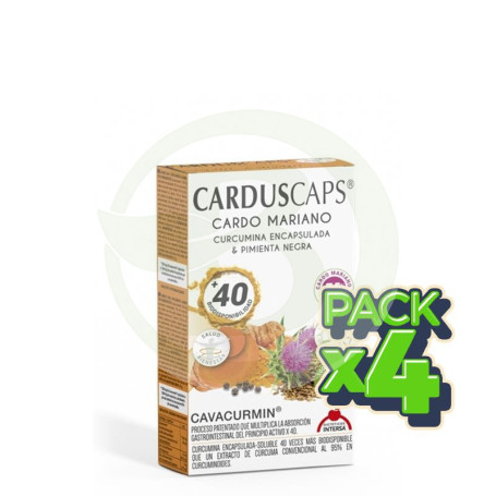 Pack 4x Cardus Caps 60 Cápsulas Intersa