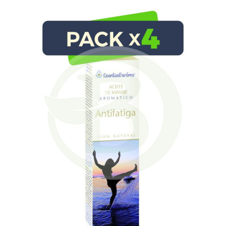 Pack 4x Aceite de Masaje Antifatiga 50Ml. Esential Aroms