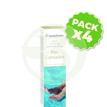 Pack 4x Aceite de Masaje Pies Cansados 50Ml. Esential Aroms