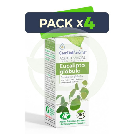 Pack 4x Aceite Esencial Eucalipto Globulus Bio 10Ml. Esential Aroms