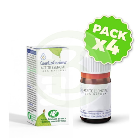 Pack 4x Aceite Esencial De Menta Piperita Bio 10Ml. Esential Aroms