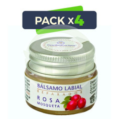 Pacote com 4 protetores labiais de Rosa Mosqueta 5g. Aromas Essenciais