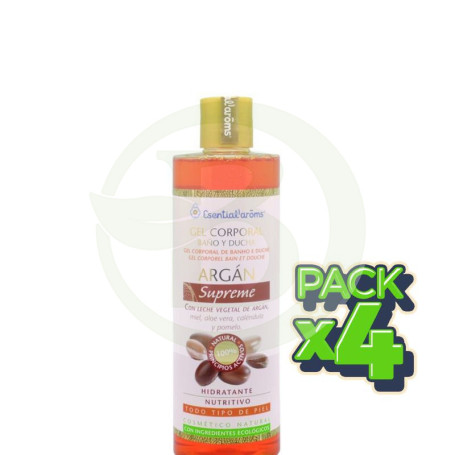 Pack 4x Gel de Argán Supreme 500Ml. Esential Aroms