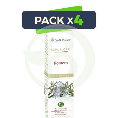 Pack 4x Hidrolato de Romero Bio 100Ml. Esential Aroms