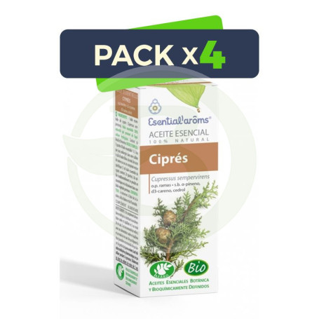 Pack 4x Aceite Esencial Ciprés Bio 10Ml. Esential Aroms