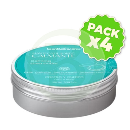 Pack 4x Manteca de Karité Calmante 100Gr. Esential Aroms