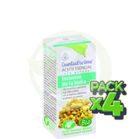 Pack 4x Aceite Esencial De Incienso De la India Bio 30Ml. Esential Aroms