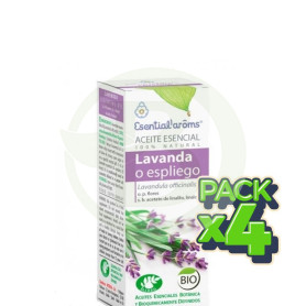 Pack 4x Aceite Esencial De Lavanda Bio 100Ml. Esential Aroms