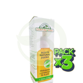 Pack 3x Aceite Natural De Jojoba 30Ml. Corpore Sano
