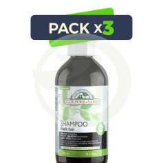 Pack 3x Champú Henna Cabello Negro 300Ml. Corpore Sano