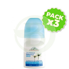 Pacote com 3x Desodorante Calêndula 75ml. Corpo Saudável