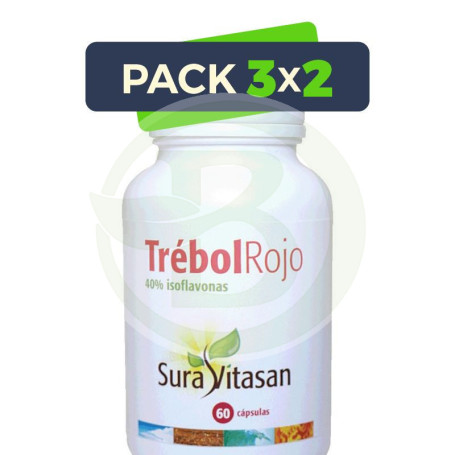 Pack 3x2 Trébol Rojo 60 Cápsulas Sura Vitasan