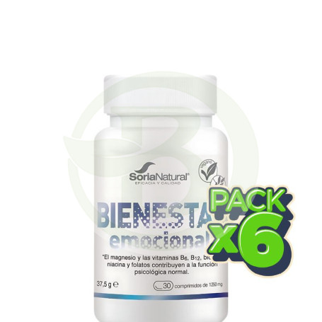 Pack 6x Bienestar Emocional 30 Comprimidos Soria Natural