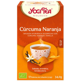 Chá Yogi de Cúrcuma e Laranja com 17 Filtros